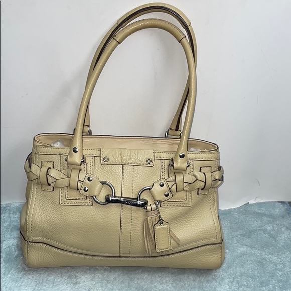 Coach ‘Hampton’ Braided Leather Hobo - Picture 1 of 12